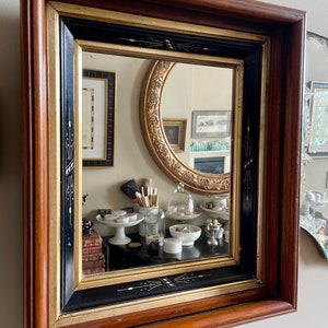 Antique Victorian Mirror Gold & Black