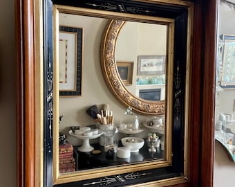 Antique Victorian Mirror Gold & Black