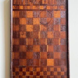 Antique Handmade Checkerboard