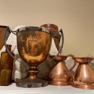 Antike Kupfer Trophy liebevolle Tasse