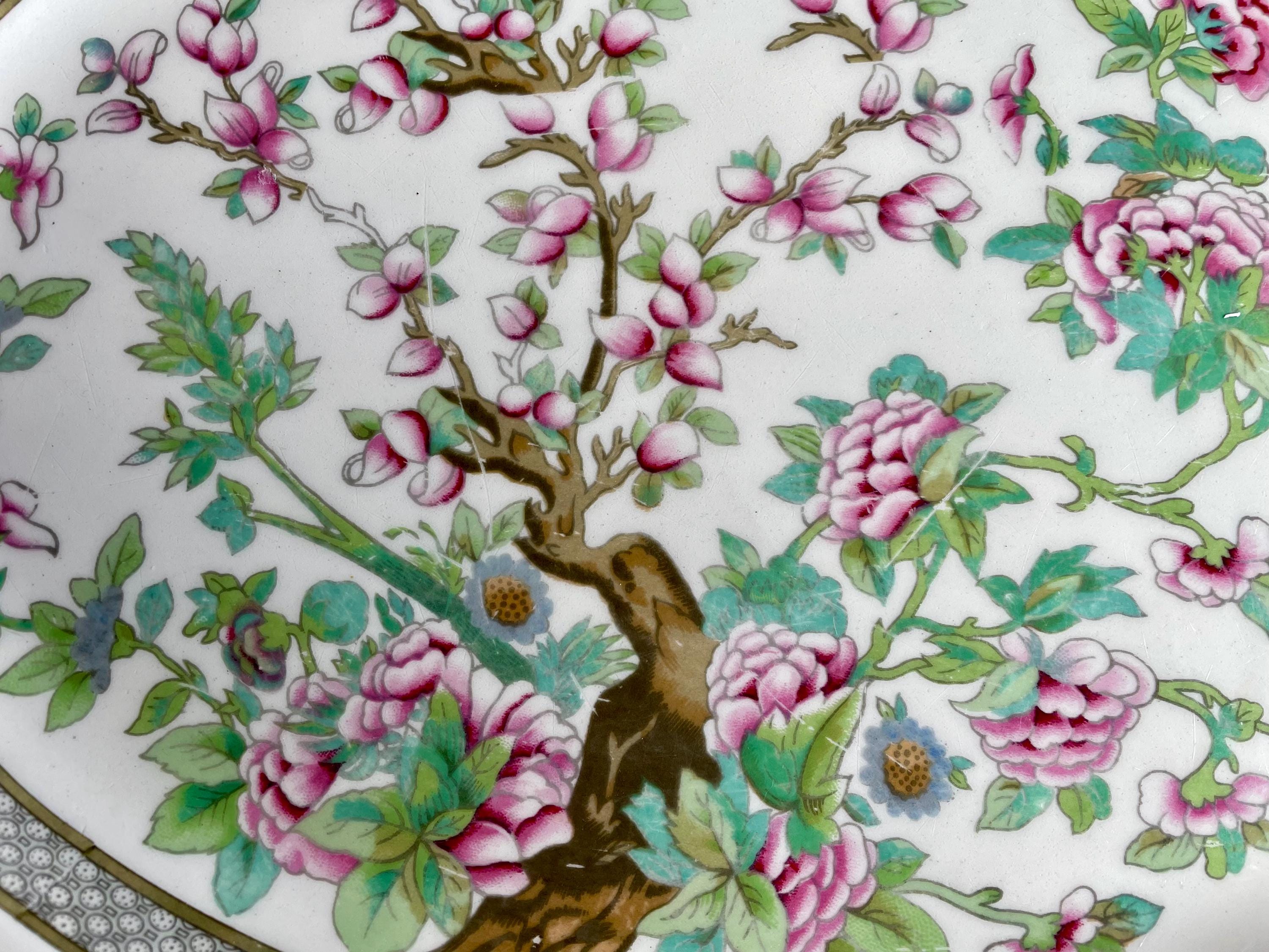 Antique Ironstone Transferware Platter Indian Tree Pattern - Etsy