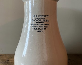 Antique Stoneware Crock Original Cooler Water Dispenser