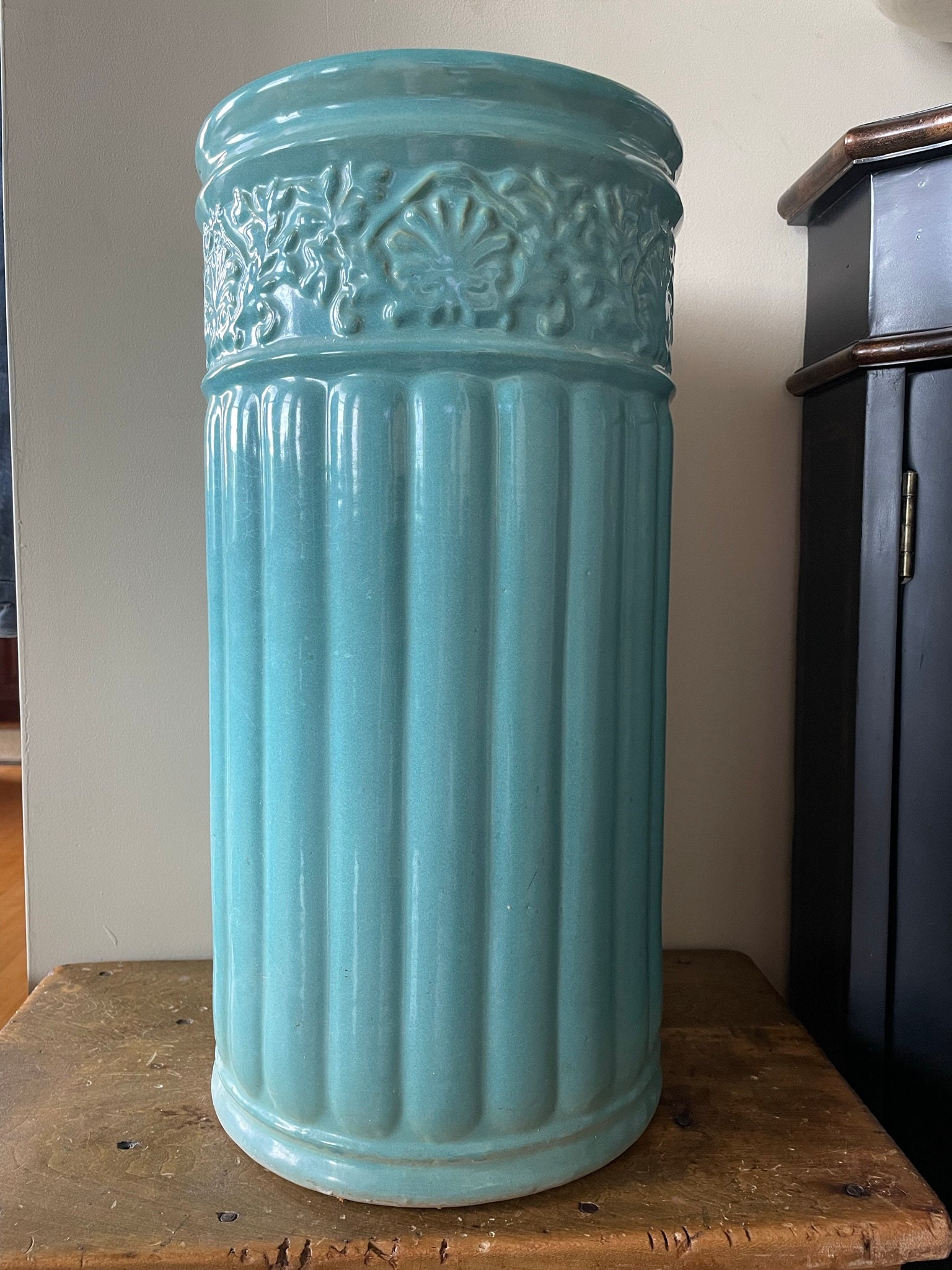 Antique Zanesville Pottery Umbrella Stand Etsy