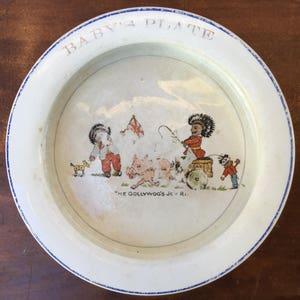 Vintage The Wellsville China Co Baby’s Plate