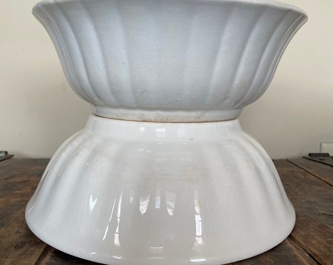 Antique Ironstone Fluted Bowls Etsy