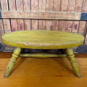 Antique Mustard Foot/Milking Stool