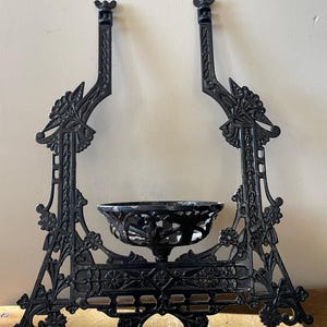 Victorian Cast Iron Double Mount Oil Lamp Holder