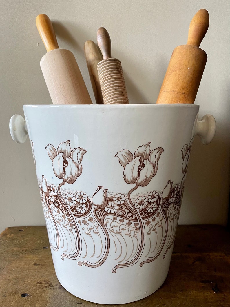 Antique Ironstone Slop Bucket 3 Piece Set F Winkle Etsy