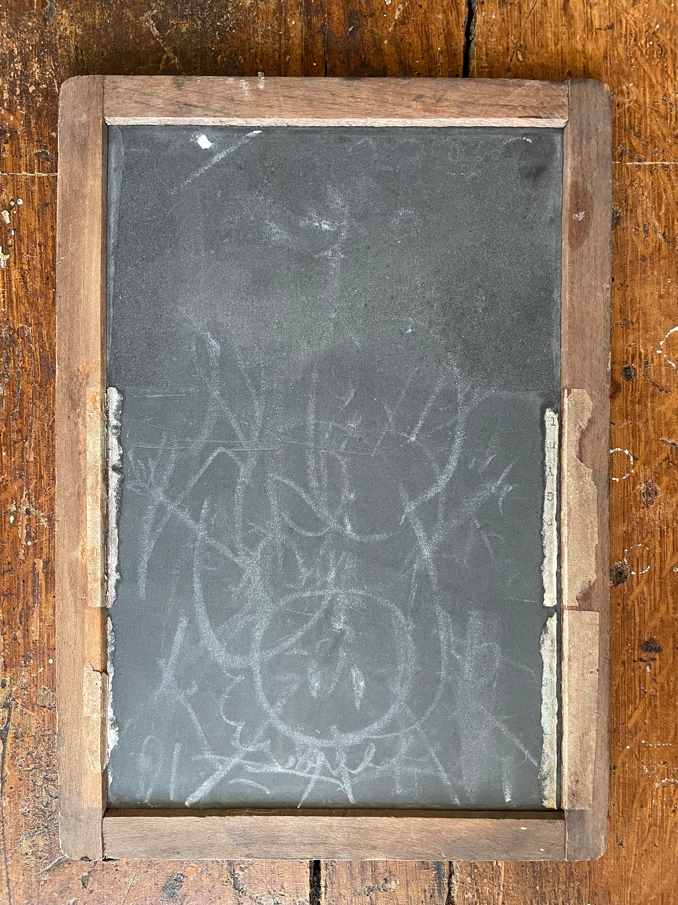 Vintage Portuguese Small Slate Chalkboard. Vintage Double Side Chalkboard.  Decorative Slate Chalkboard. 