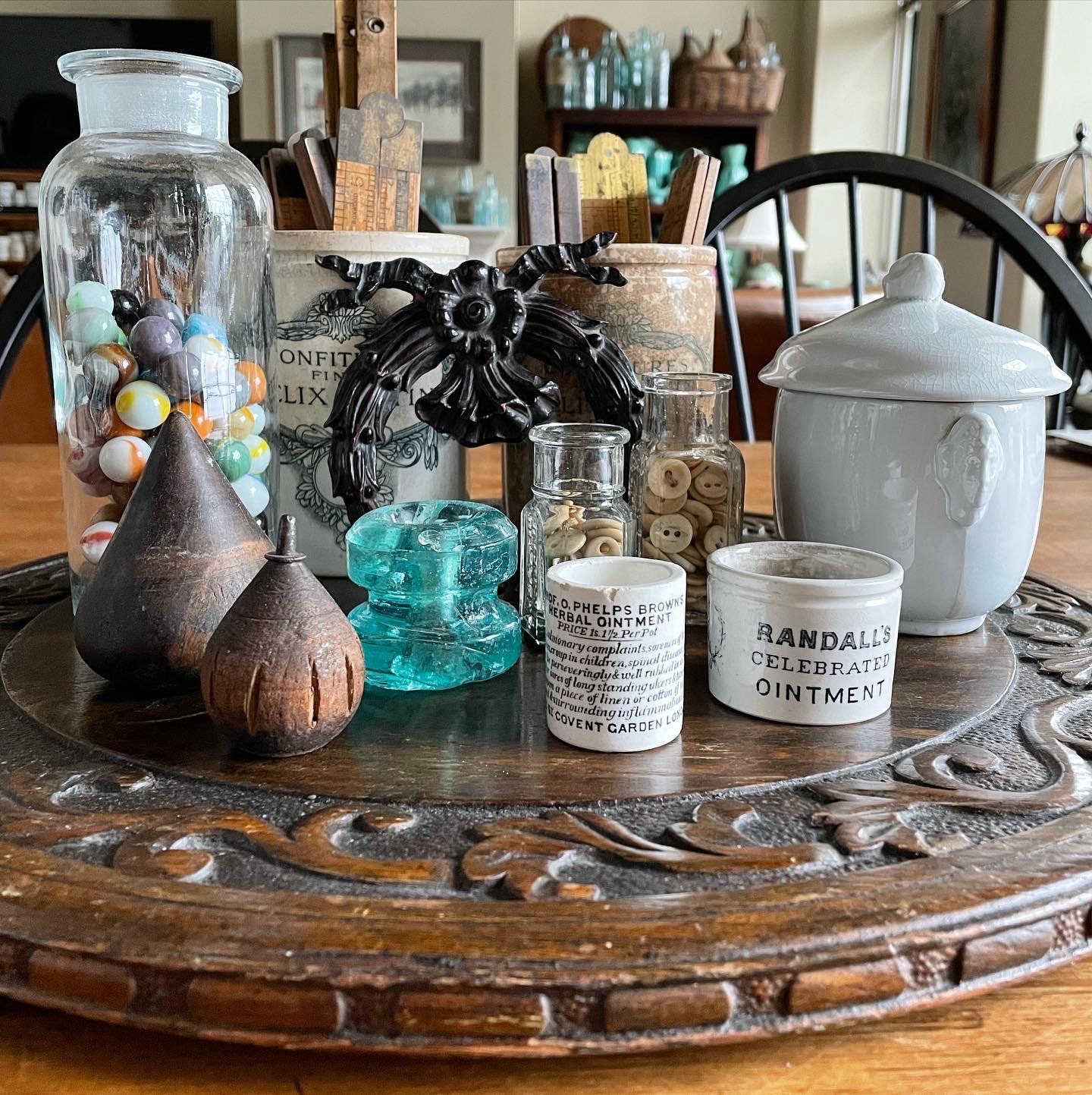 Victorian Carved Wood Table Top Display Piece Etsy