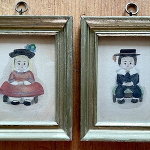 Mini pinturas de acuarela vintage para niños