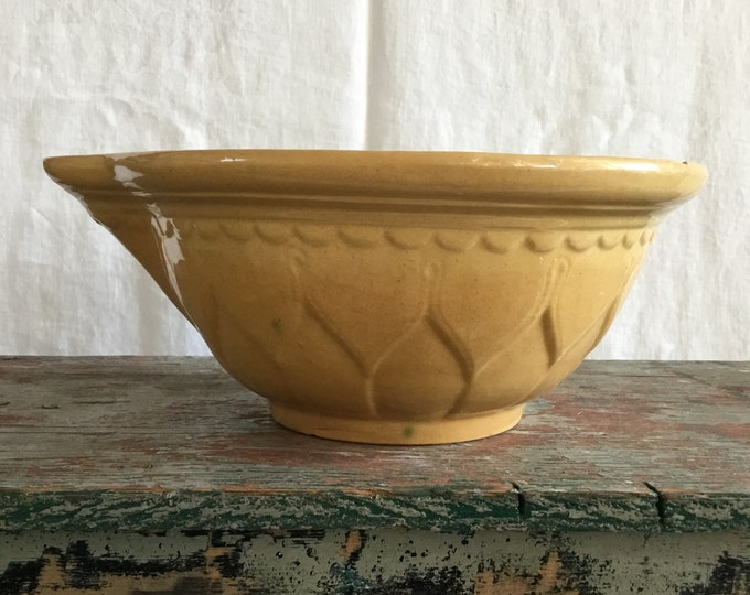 Antique Yellow Ware Batter Bowl Etsy