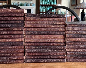 In leer gebonden boeken van Shakespeare Copyright 1901