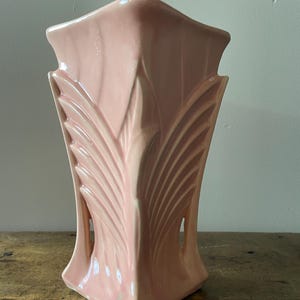 McCoy Rosa Art Deco Vase