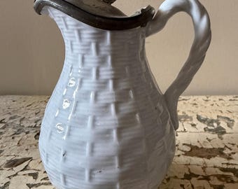 Antique Ironstone Syrup Pitcher