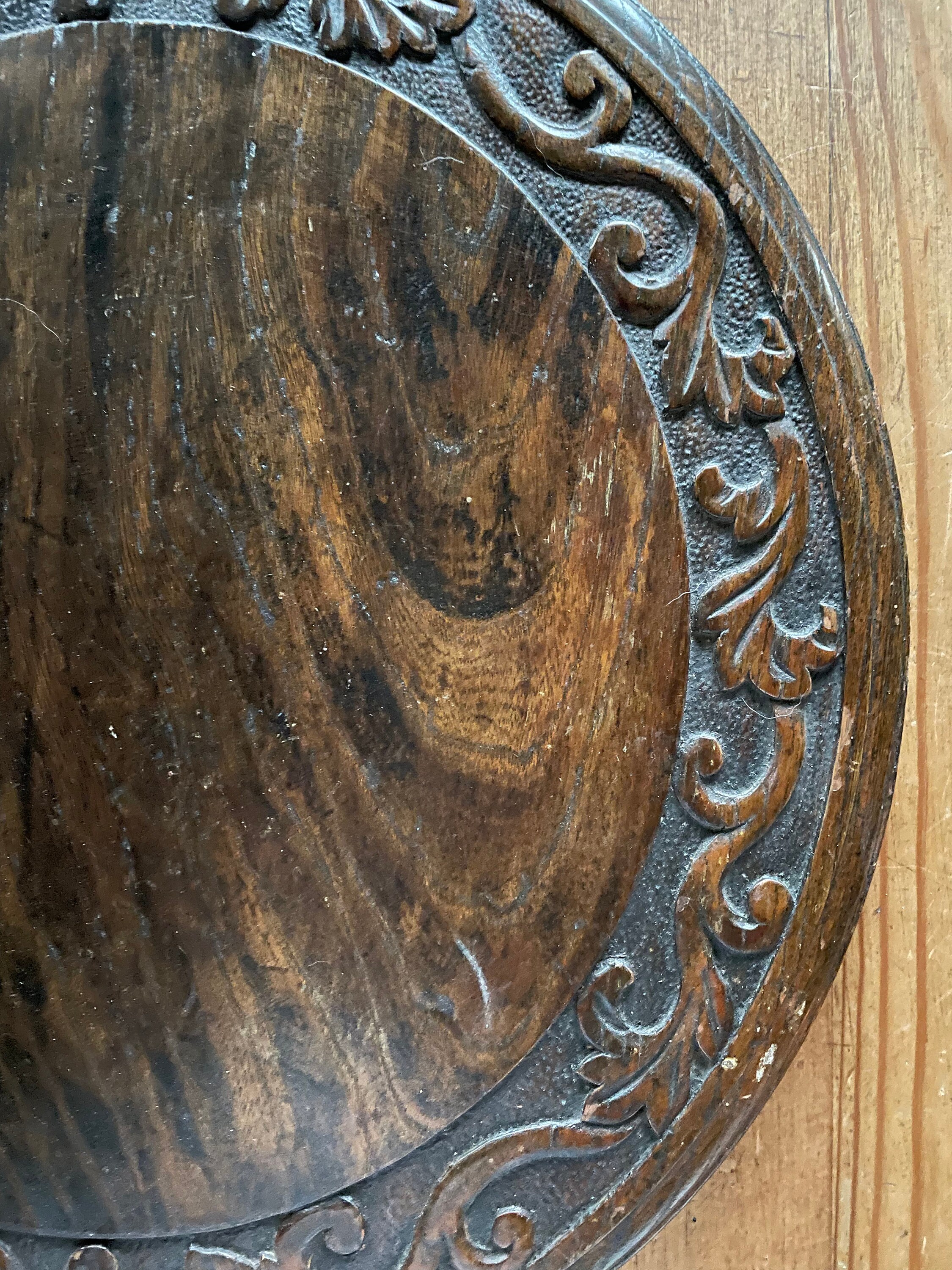 Victorian Carved Wood Table Top Display Piece Etsy