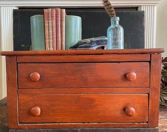 Primitive Table Top Chest of Drawers