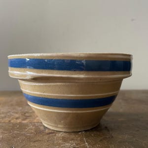 Antique Mini Stoneware Bowl Banded