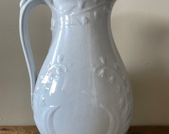 Antique Ironstone Pitcher Lily of the Valley Anthony Shaw