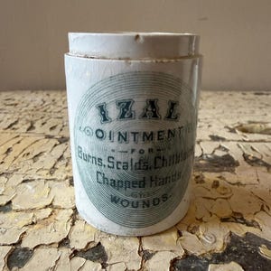 Rare Antique Izal Ointment Pot Newton Chambers & Co