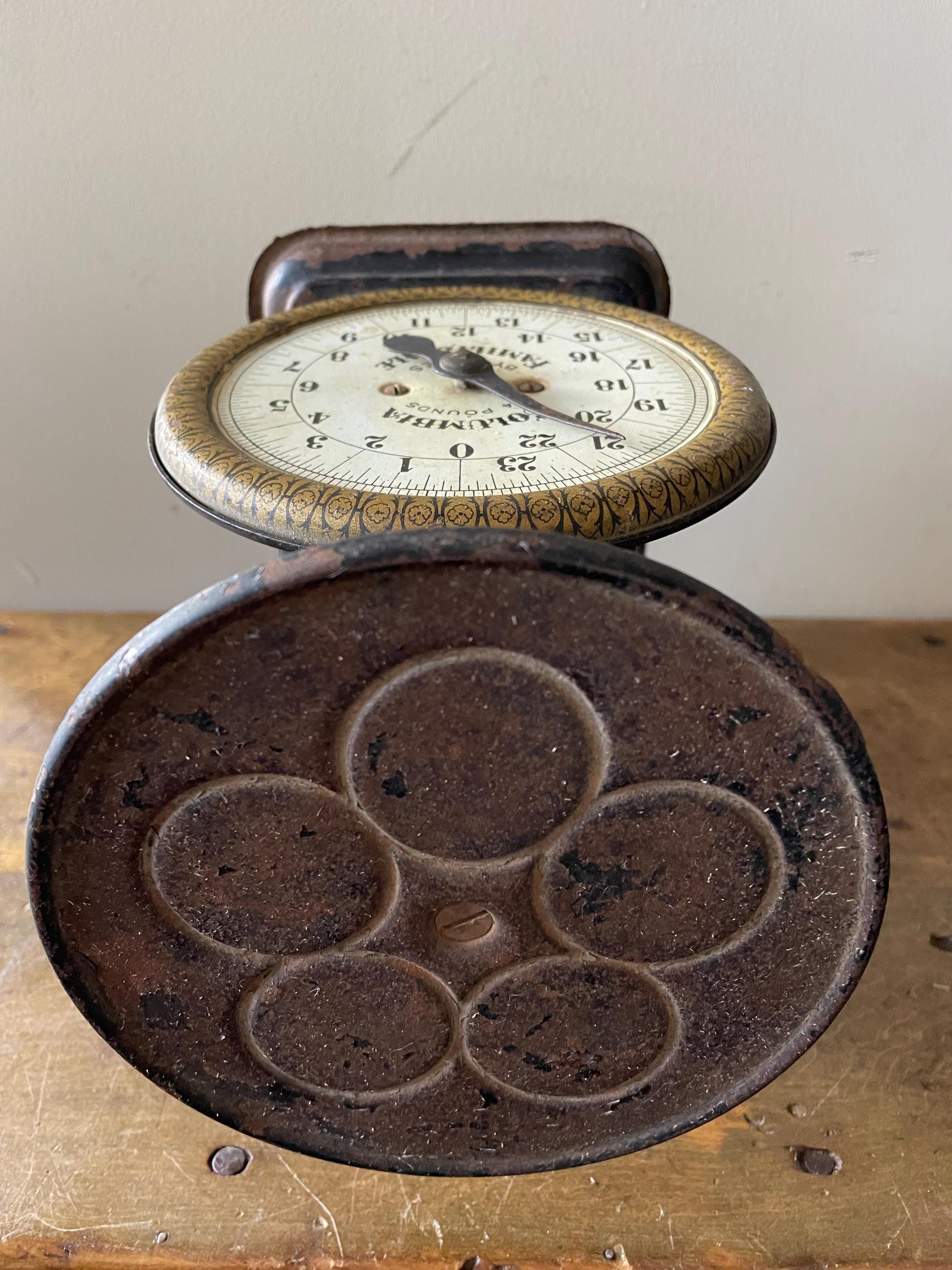 1900s　USAヴィンテージアメリカCOLUMBIA FAMILY SCALE Antique General Store Scale Columbia Family Scale - Etsy