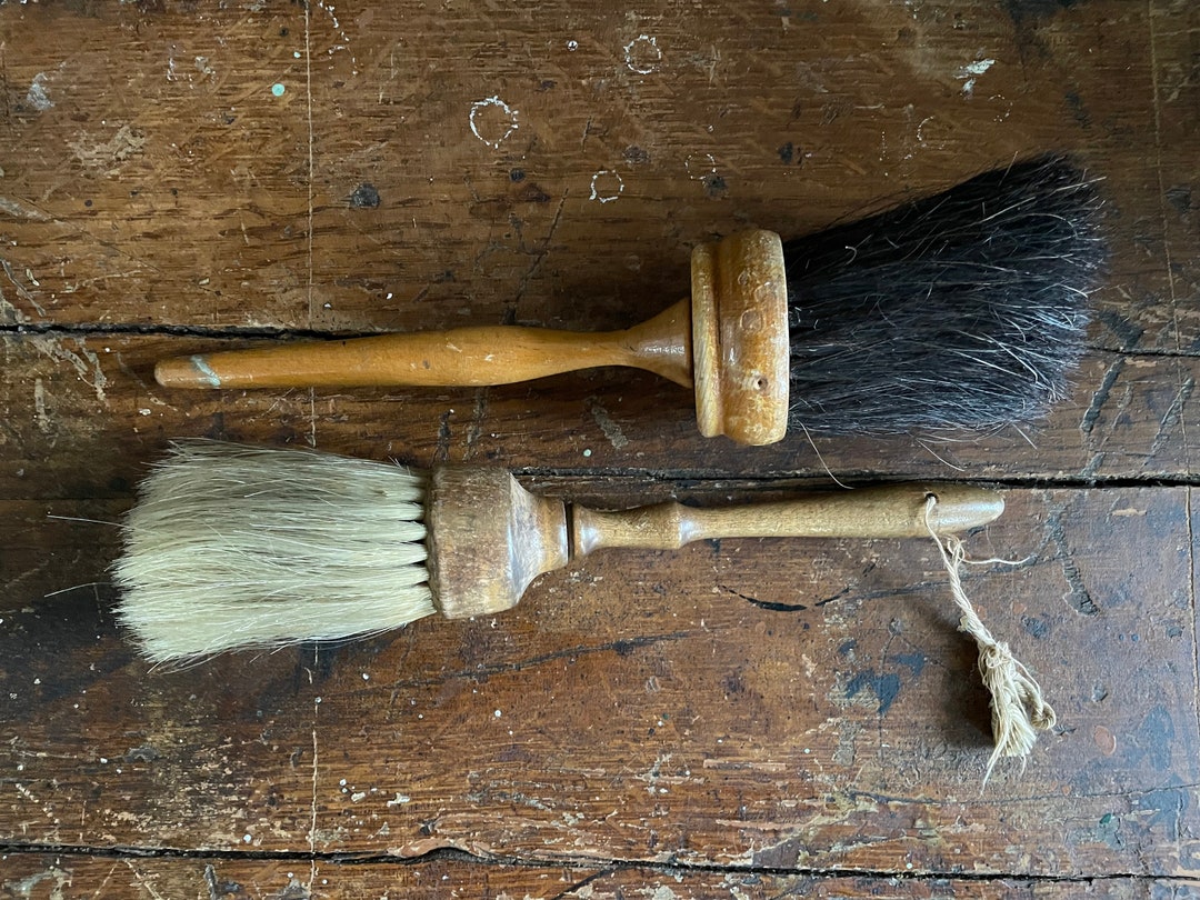 Antique Horse Hair Brushes Set 2 Etsy