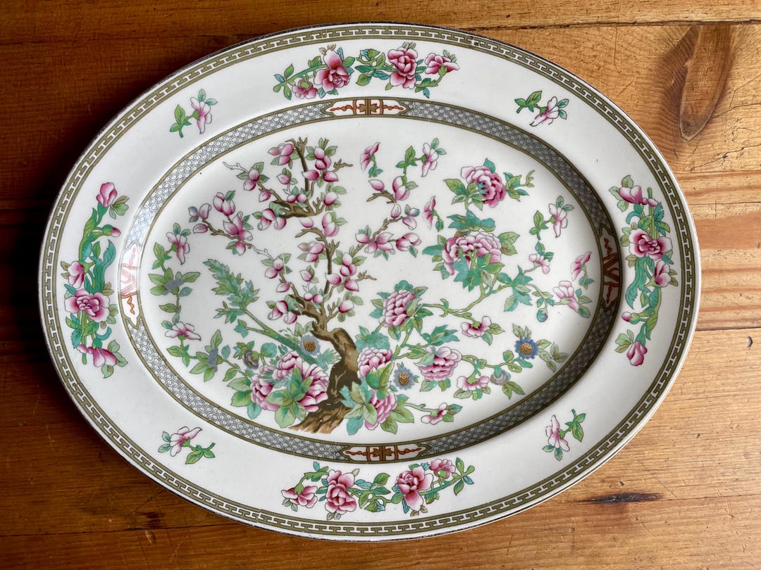 Antique Ironstone Transferware Platter Indian Tree Pattern - Etsy