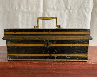 Antique Metal Cash Box - Etsy