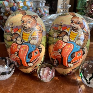 Vintage Easter Decor Paper Mache Egg Western Germany