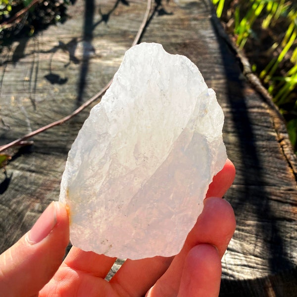 raw white quartz crystal, elf kendal hippies, christmas xmas stocking stuffer, collectable stone specimen, present her him, mental support