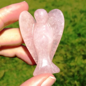 Christmas crystal angel rose quartz guardian fluorite angel crystal statue gemstone angel pocket guardian spiritual stones healing gem angel