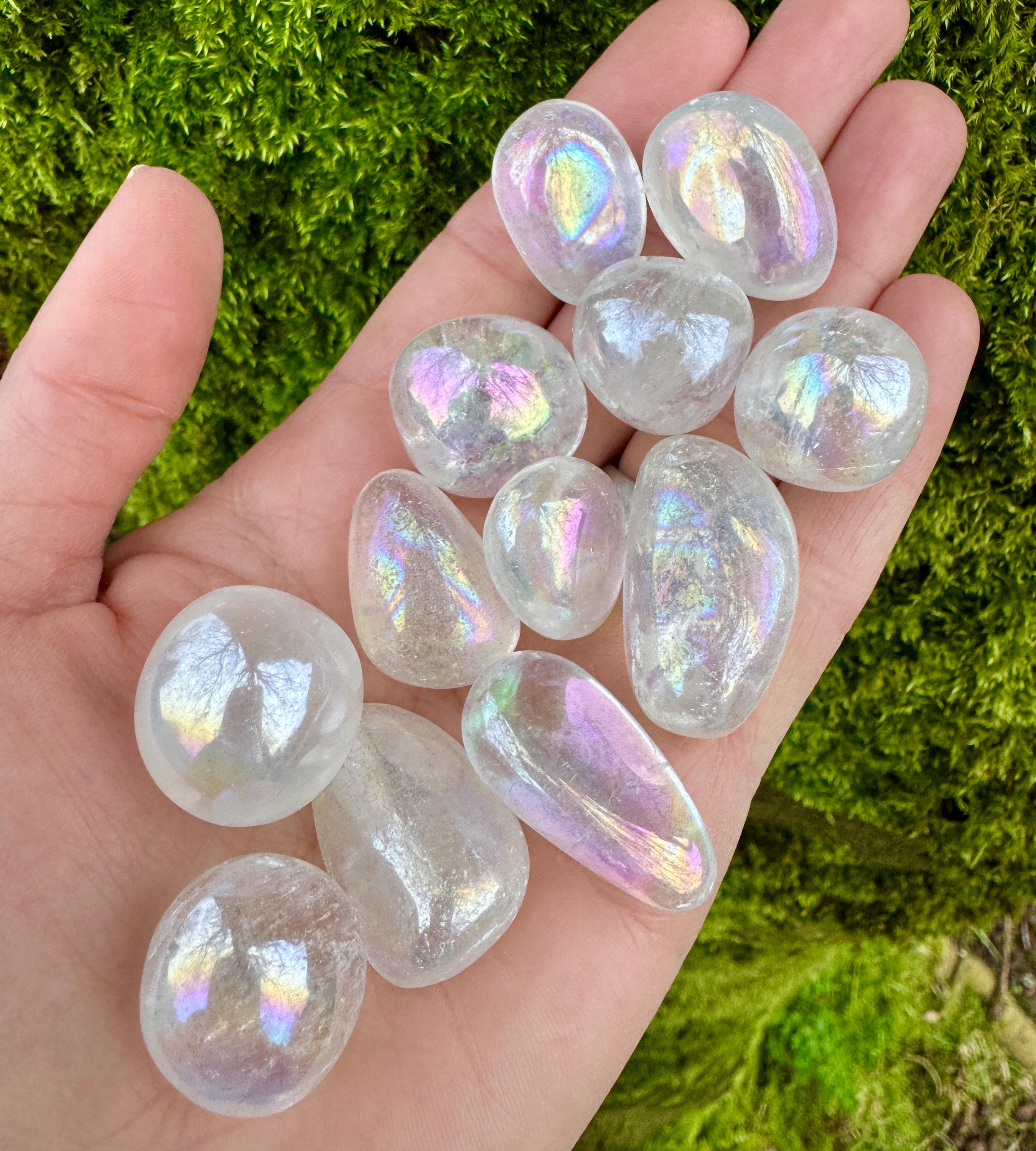 エンジェルオーラクォーツタンブル 15-25mm エンジェルクォーツ オーラ