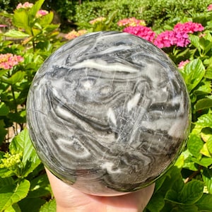 Manifesting ball 2239 gram jasper sphere, zebra jasper ball 11cm crystal sphere, large jasper orb, gemstone sphere, jasper mainfesting orbs