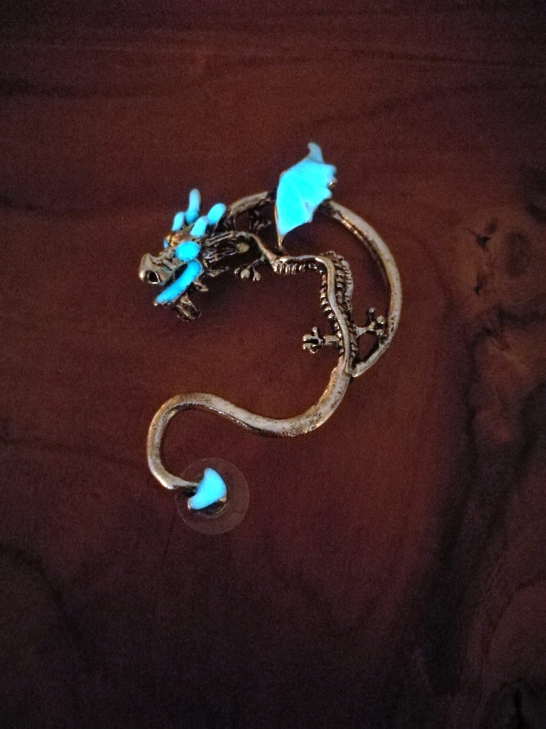 Dragon Ear Cuff Glow in Dark Glow Dragon Glowing Earring Etsy UK