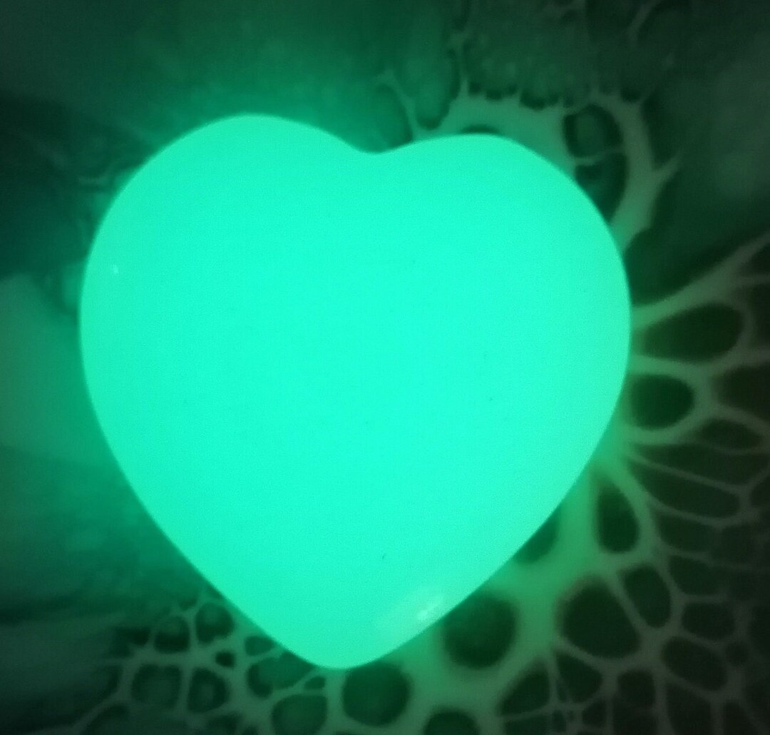 Glow Heart Blue Glowing Heart Glow in Dark Heart Blue Glowstone Green