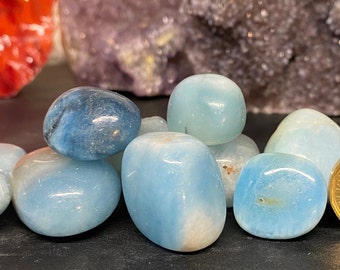 Aquamarine tumblestones by elf, Aquamarine crystals, natural aquamarine tumbled, affordable aquamarine, real aquamarine stress relief calmer