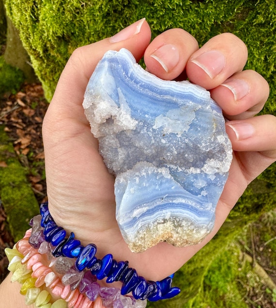 ★★★破格特価【 美しい ブルー レース アゲート アメジスト 】 早い者勝ち 破格特価【 美しい ブルー レース アゲート