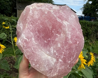 raw crystal 1714g pink quartz chunk, rough rose quartz healing rose quartz, pink natural crystal, quartz fairy stone rose uartz chunky gems