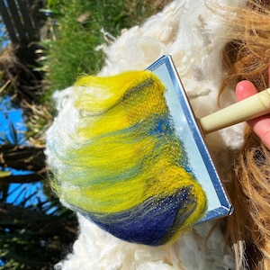 Hand carder wool carder fleece comb wool comb fleece tamer blender brush, hand flick carder, pair carders, fleece brush pair, wool comb pair
