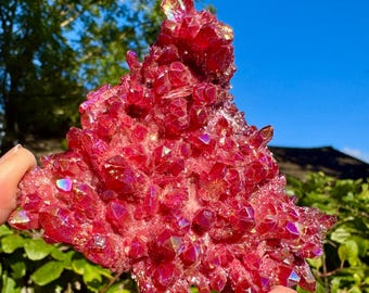 Fire Aura Crystal Cluster Raw Flame Stone Dragon Fire Stone Fire