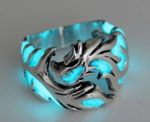 Glowing Dragon Ring Glow in Dark Glowing Ring Dragon Ring