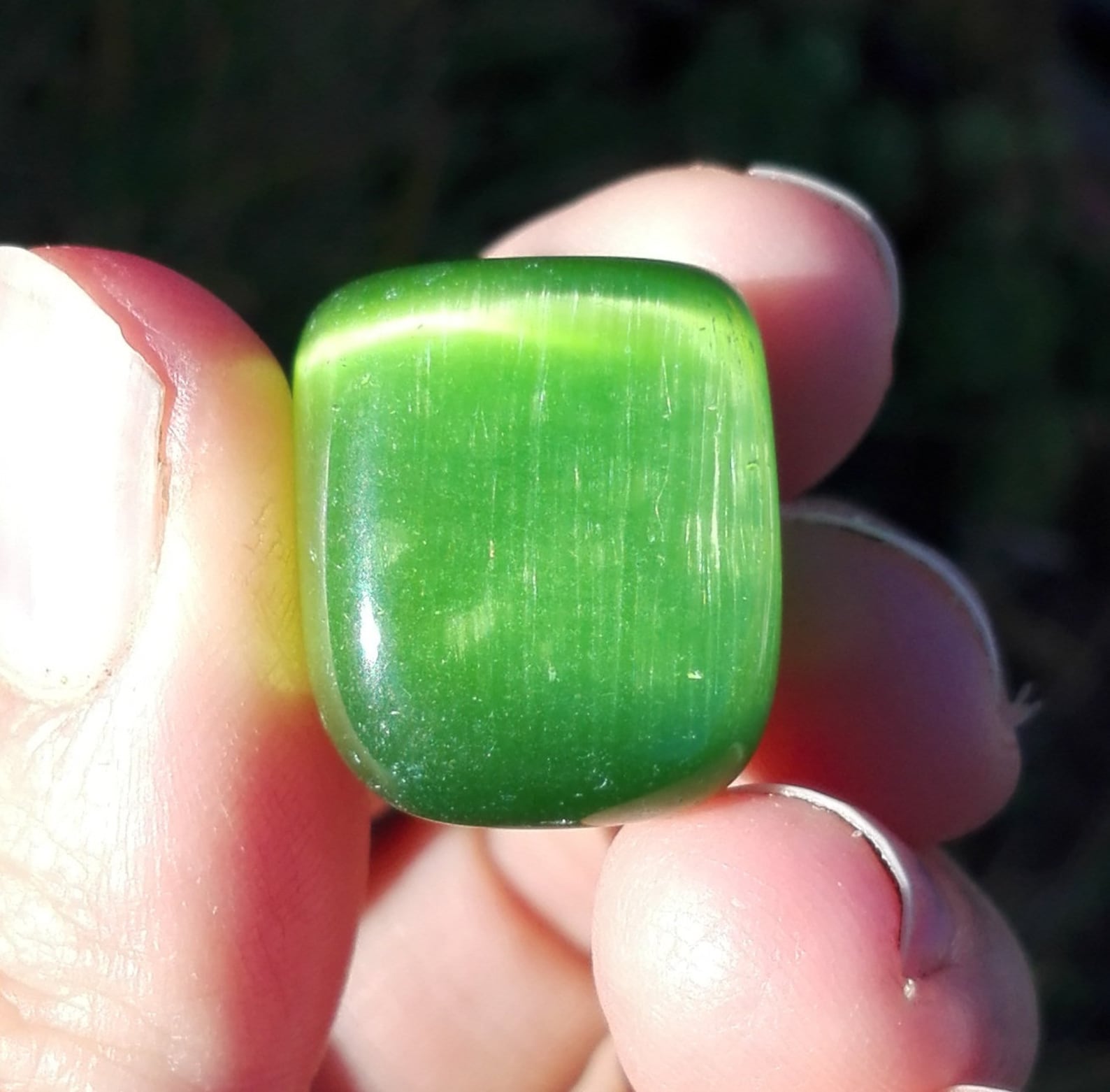 Green Eyed Stone Cats Eye Magic Green Stone Fairy Stone Etsy UK