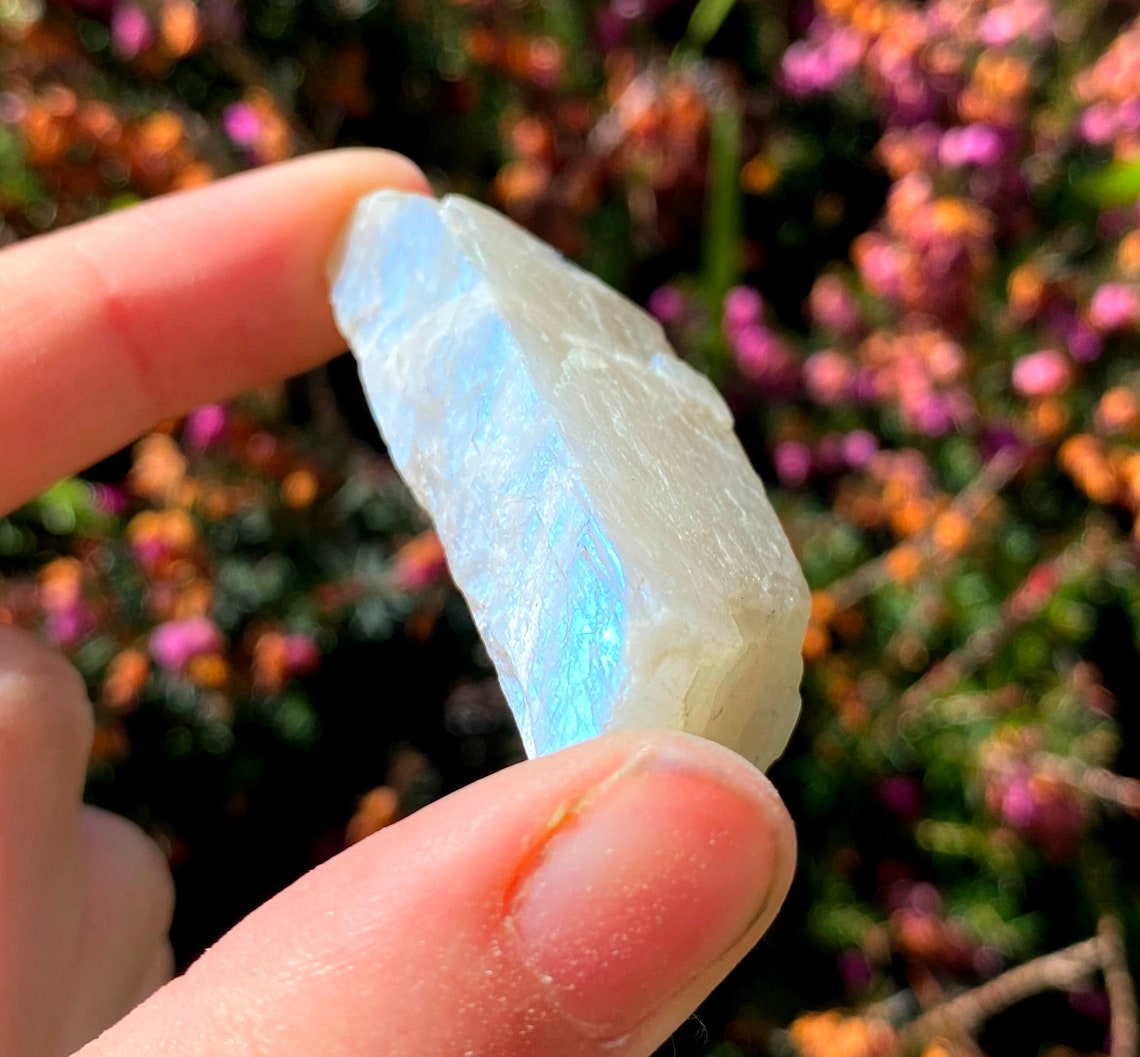 Rough moonstone uk ship now empathy stone full moonstone Etsy