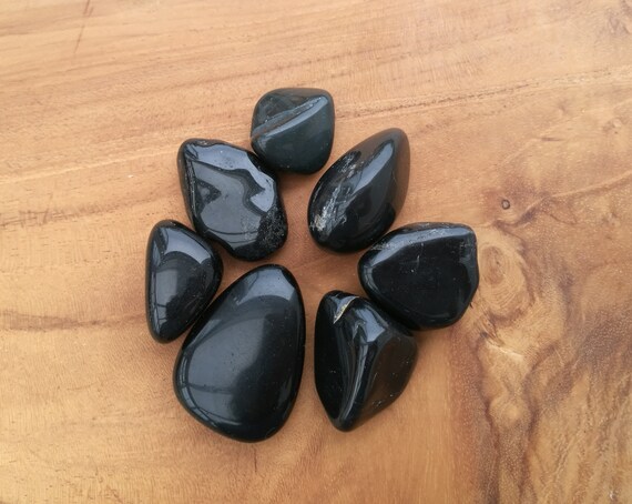 Tumblestone Black Onyx Tumblestone Onyx Black Onyx Polished Etsy