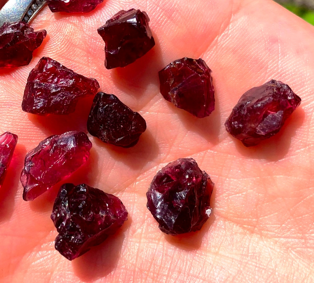Raw Garnet Gemstone Real Garnets Rough Prosperity Stone Red Garnet ...