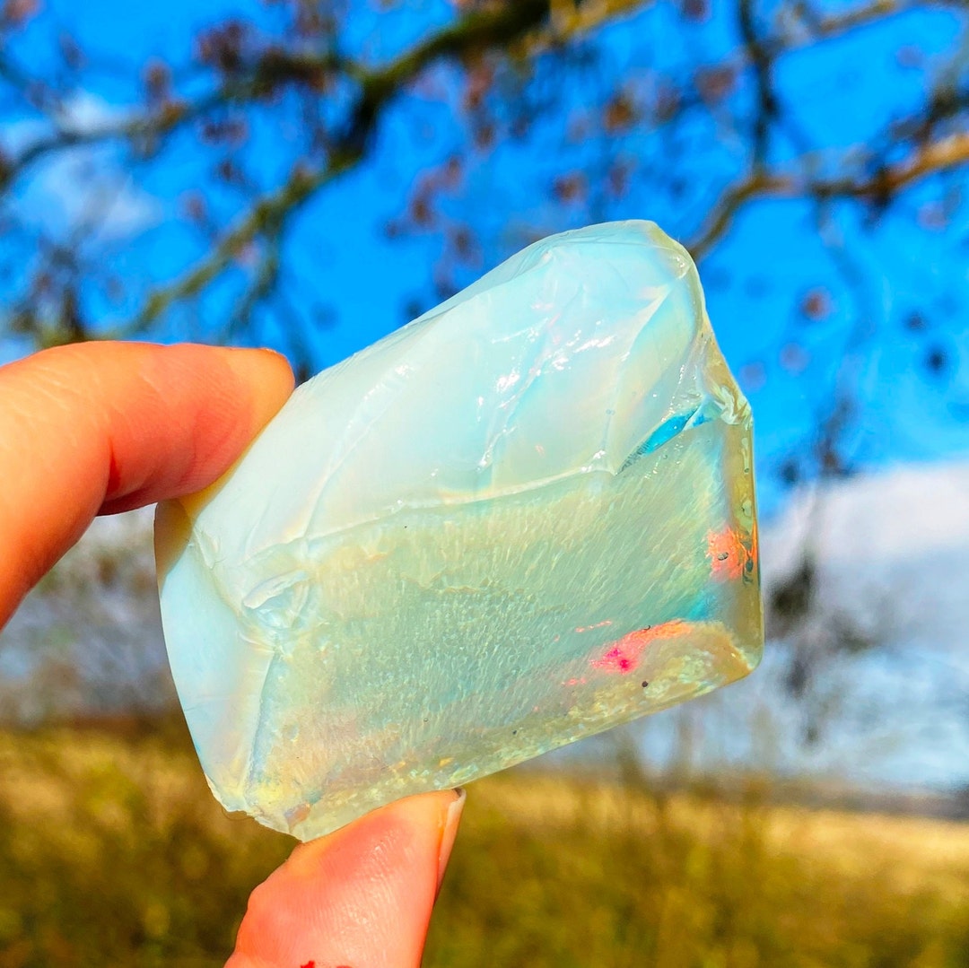 Opalite Raw Crystal October Birthstone, Raw Opalite Chunk, Rough