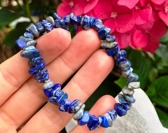 Lapis bracelet healing bracelet, lapis lazuli gemstone, lapis calming bracelet, lapis change stone, transition stone, crystal bracelet lapis