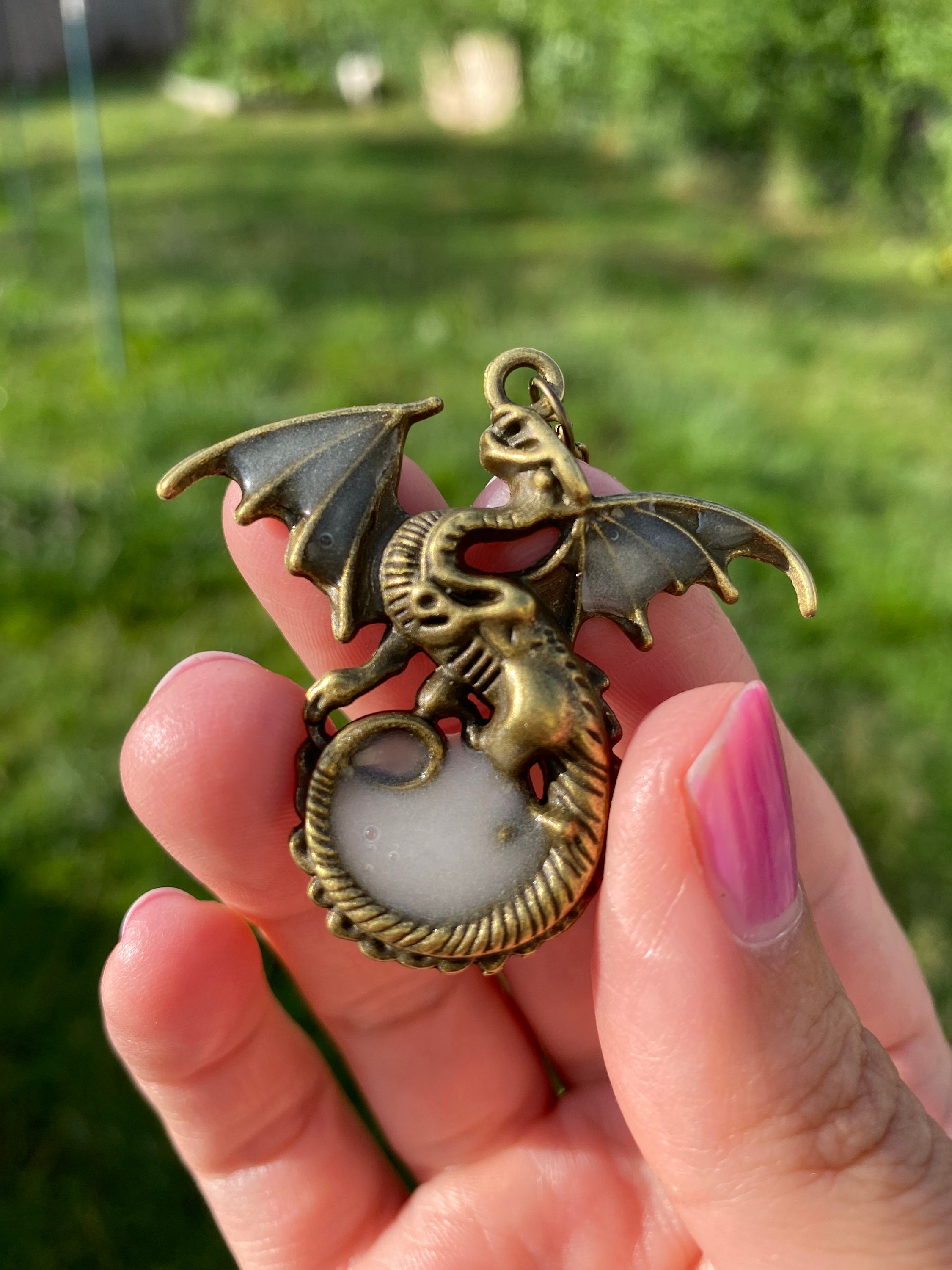 Magic Luminous Cat Heart Cross Dragon Pendant Necklace Glow In The Dark  Jewelry