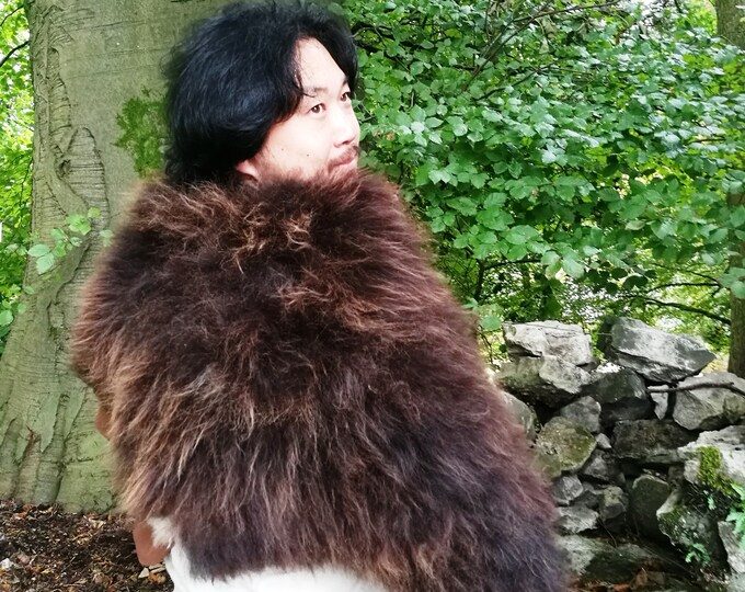 Viking Side Cloak, Viking Pelt, Bear Cloak, Sheepskin Cloak, Game of