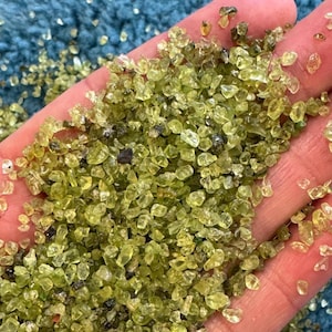Peridot chips as shown 20 grams per order Vibrant green peridot, natural gemstone chips, tumbled peridot, August birthstone gem peridot gift